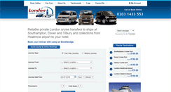 Desktop Screenshot of londoncruisetransfers.co.uk